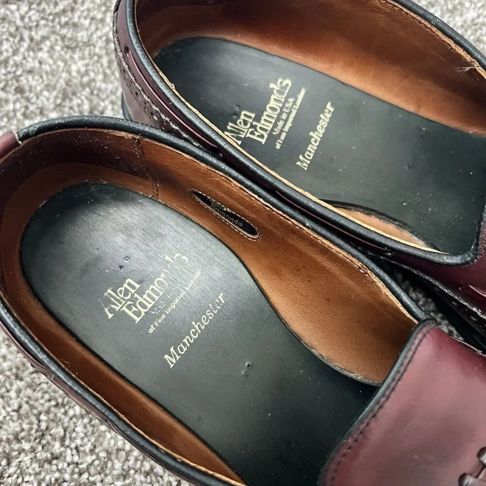 ALLEN EDMONDS Manchester Leather Wing Tip Tassel Loafer
